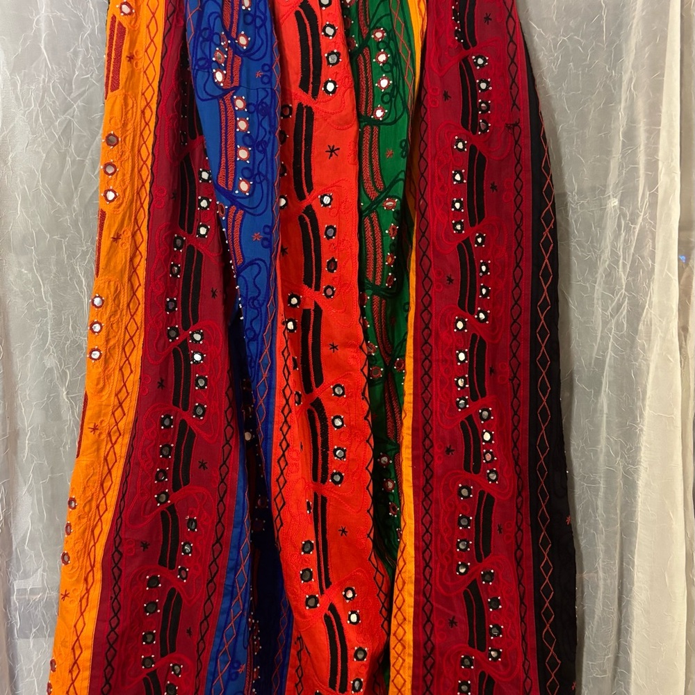 Multicolor Embellished Maxi Skirt